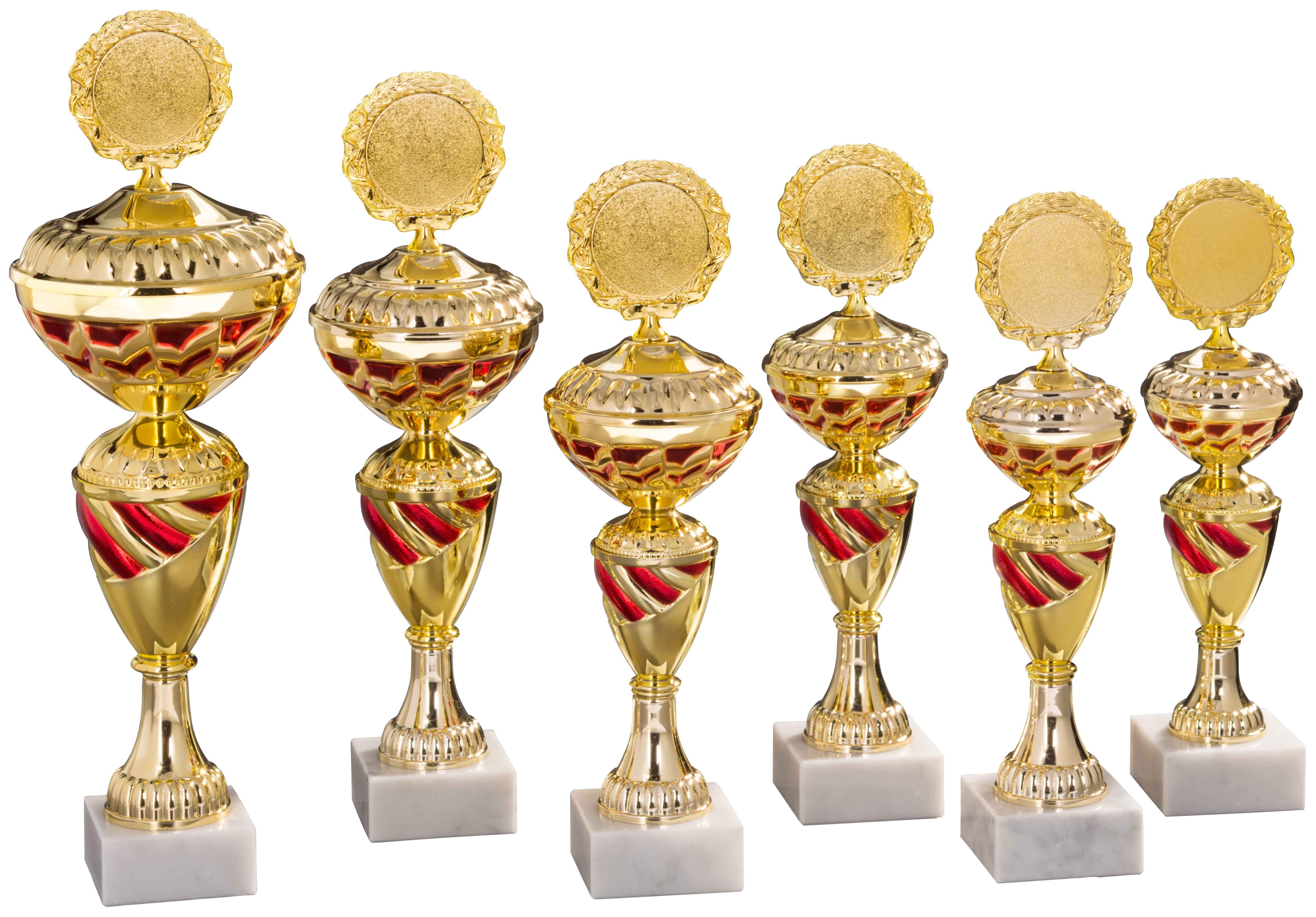 Pokalserie 57070 Gold / Rot in 6 Größen Lieferbar ab 14,90