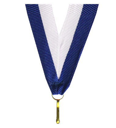 Medaillenband V2 Blau/Weiß Lieferbar in Breite 22mm u. 11mm