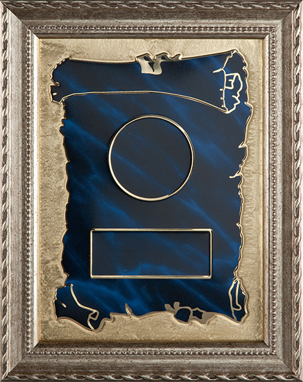 Taga im Rahmen Gold/Blau 24x19cm