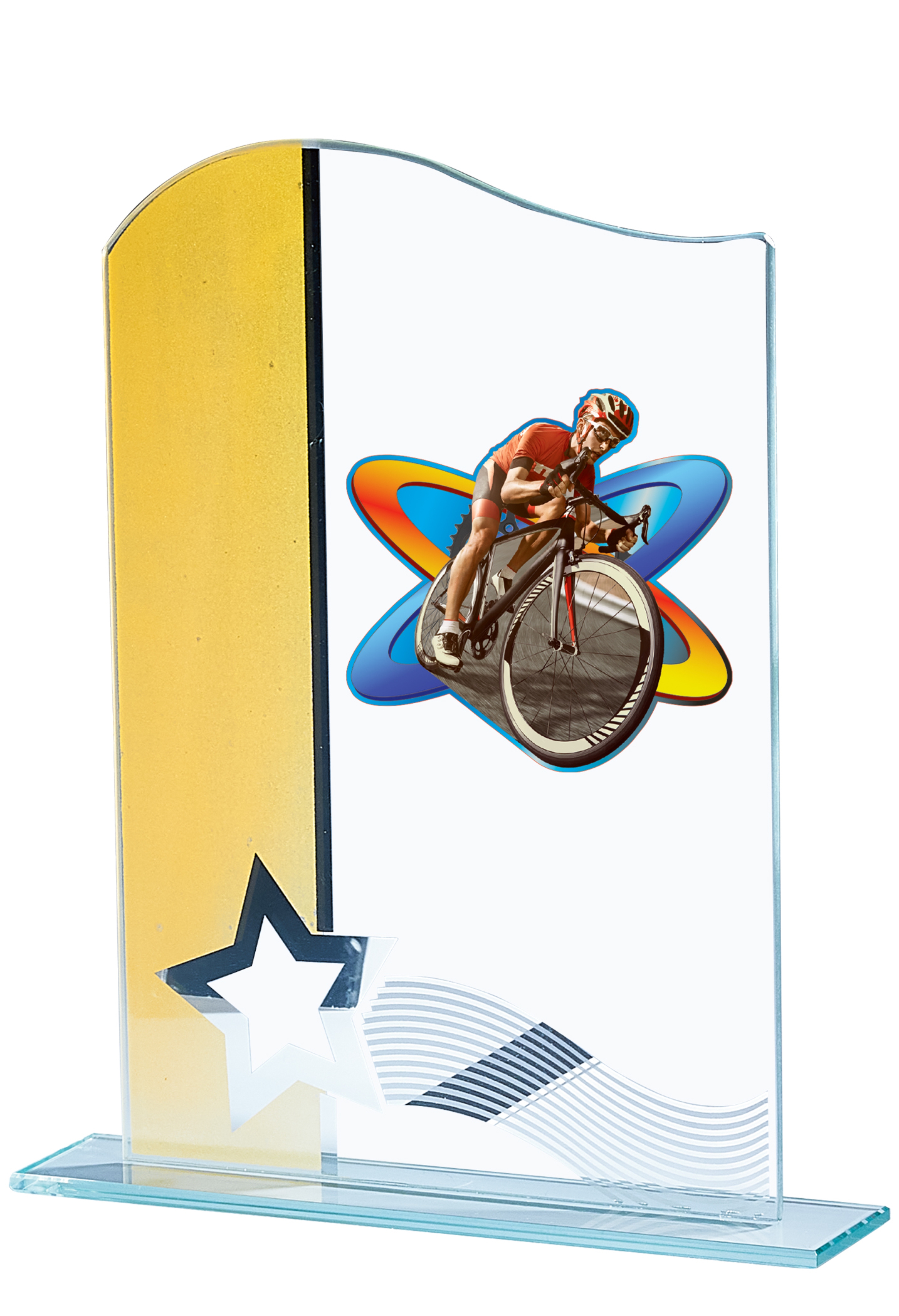 Glas Trophäe Lieferbar in G/S/B