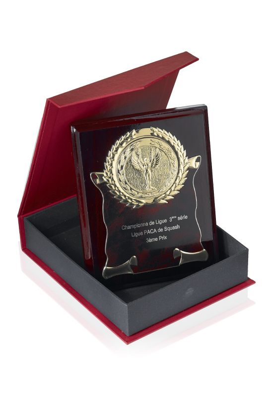 Holzplakette im Etui 12x15cm