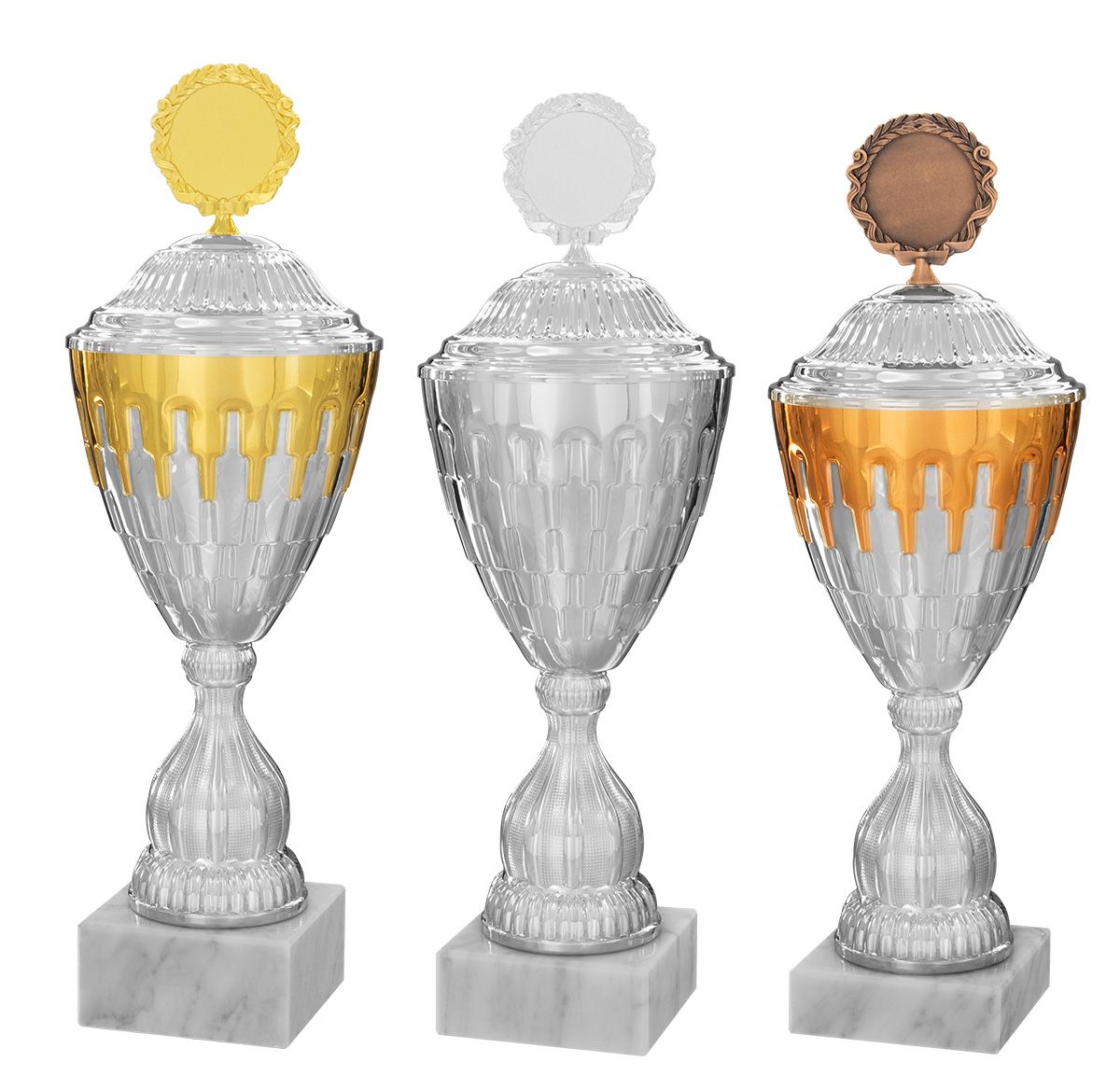 Pokalserie 40810 Gold/Silber/Bronze  in 3 Größen Lieferbar