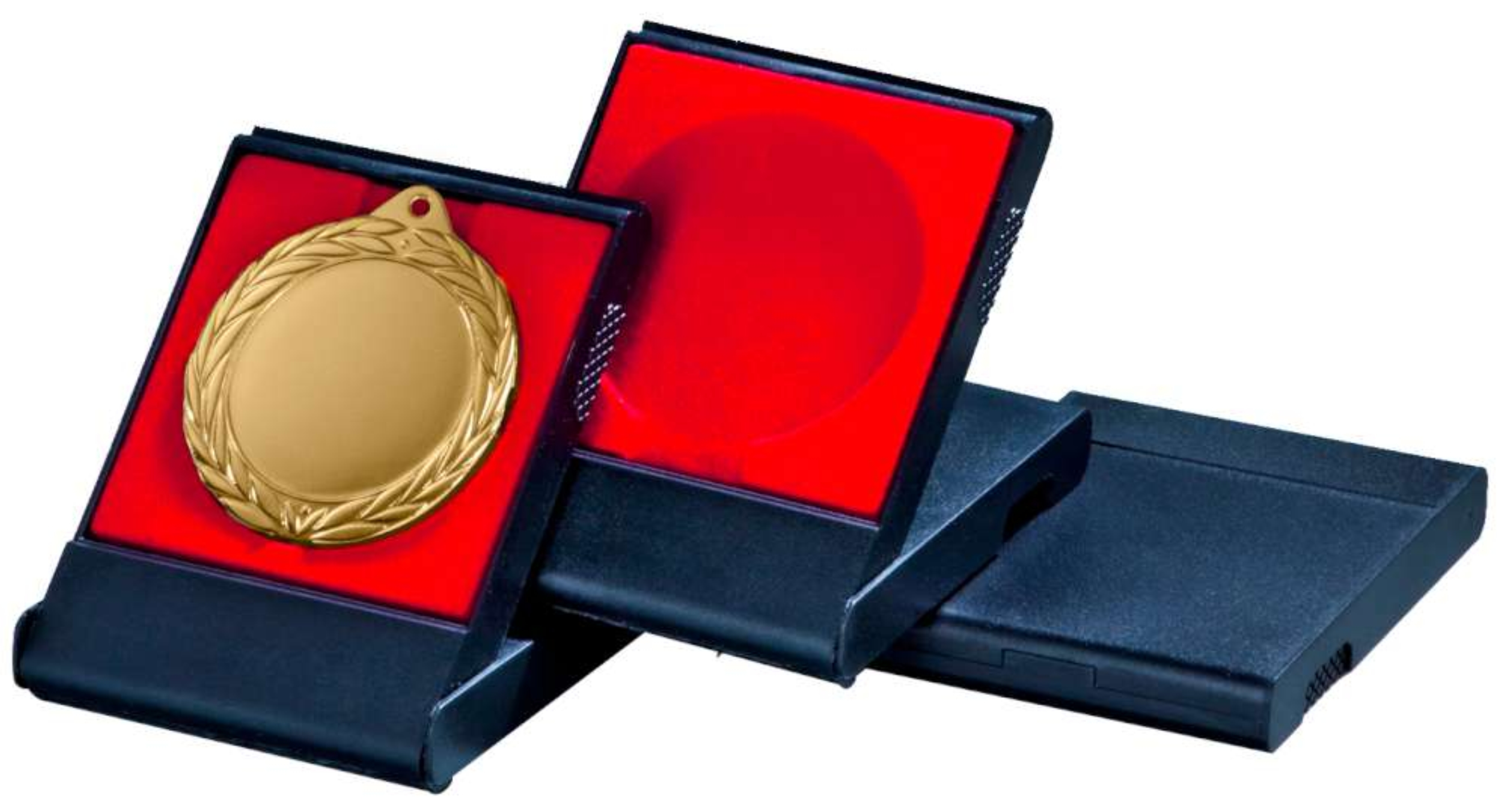 Aufstelletui mit schwarzem Oberteil für 70mm Medaillen