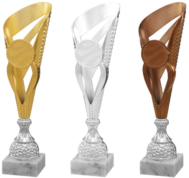 Kunststoff Pokal 48820 Lieferbar in Gold-Silber und Bronze