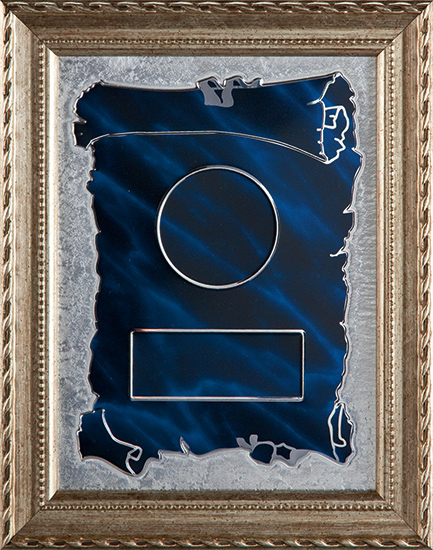 Taga im Rahmen Silber/Blau 24x19cm