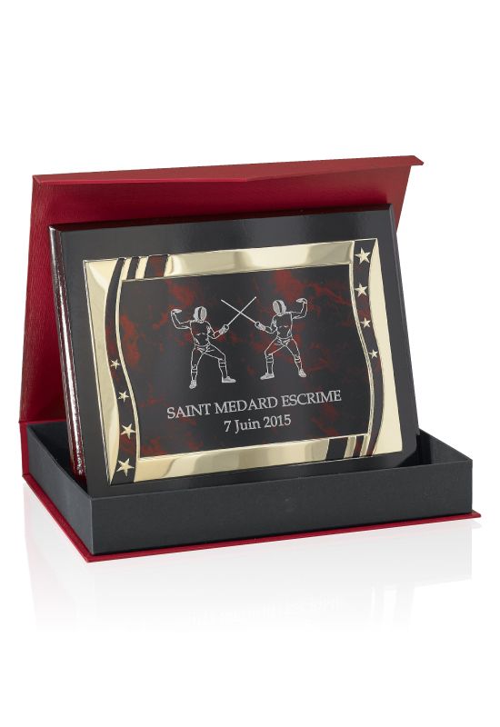 Holzplakette im Etui 22x18cm