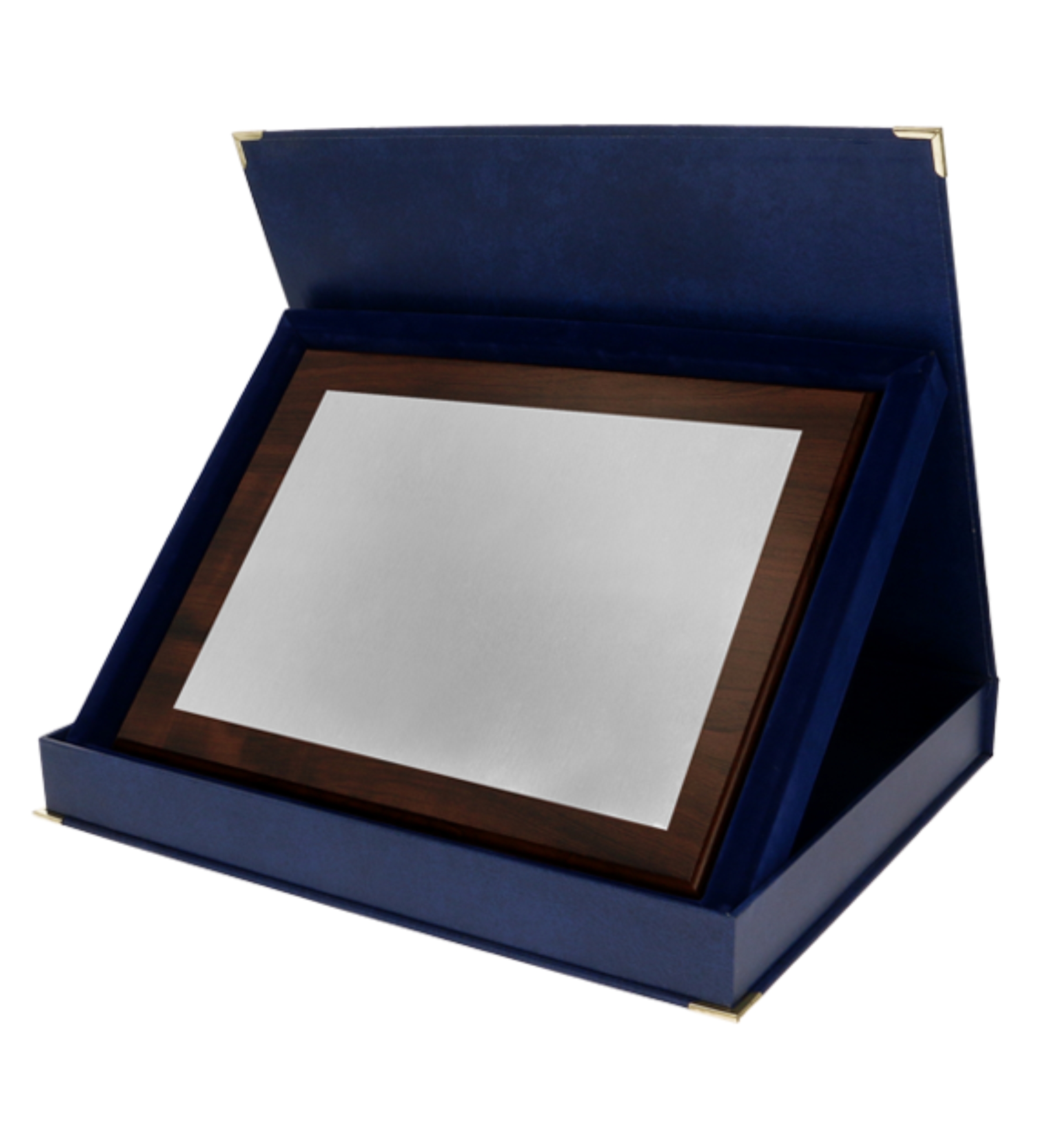 Holzplakette im Etui/Blau in 4 Größen Lieferbar