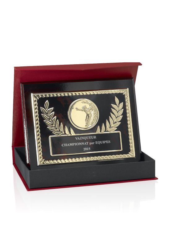 Holzplakette im Etui 22x18cm