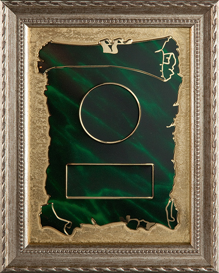 Taga im Rahmen Gold/Grün 24x19cm