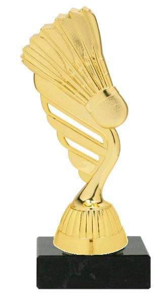 Badmintin Pokal  in G/S/B Lieferbar Höhe 17cm