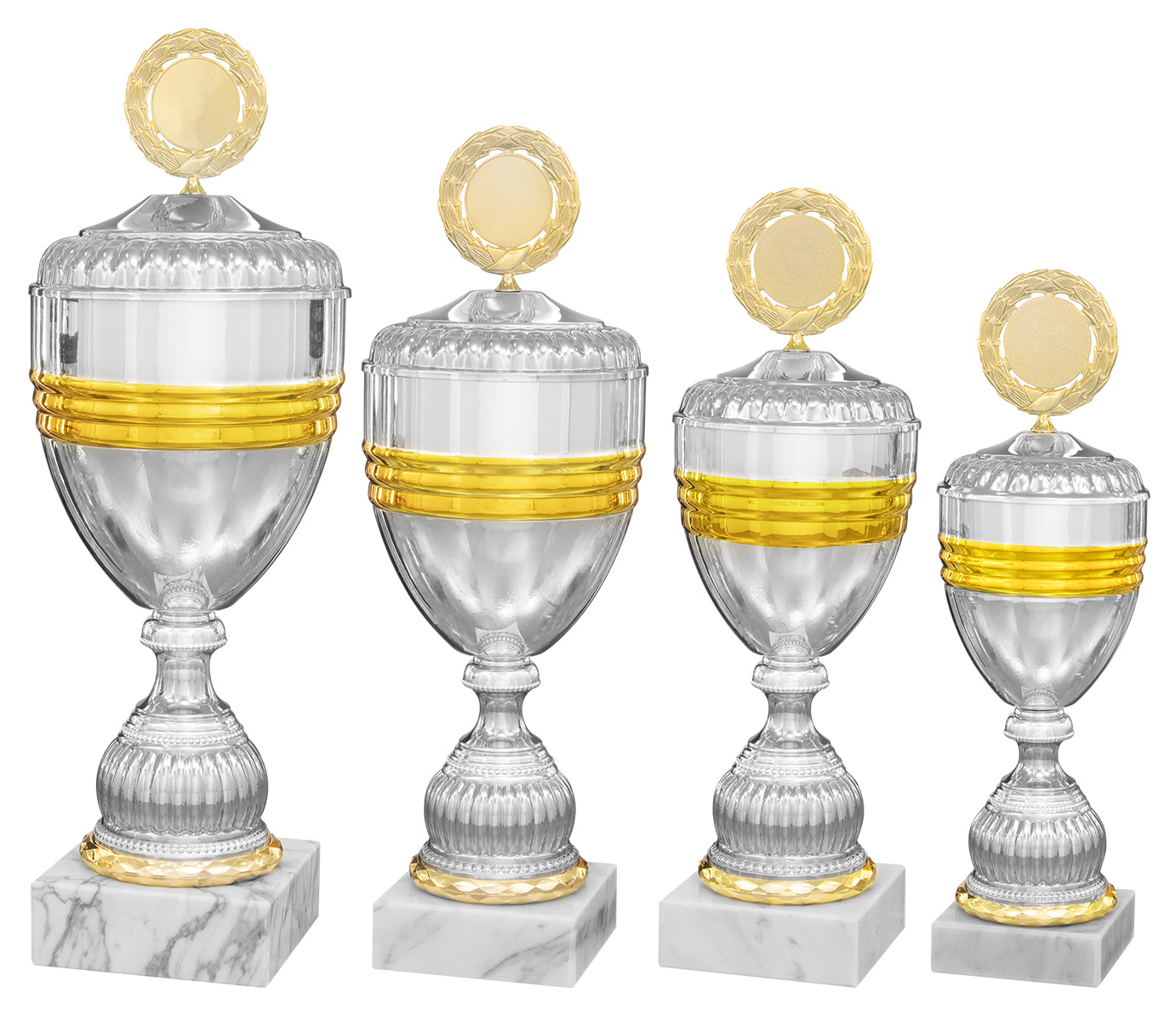 Pokalserie 41670 Silber/Gold  in 4 Größen Lieferbar