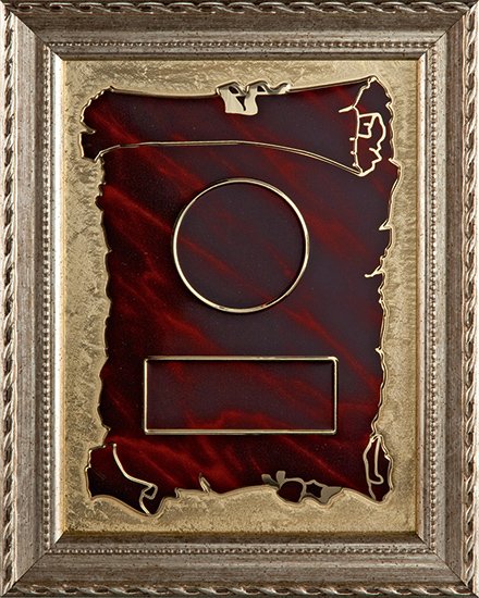 Taga im Rahmen Gold/Rot 24x19cm