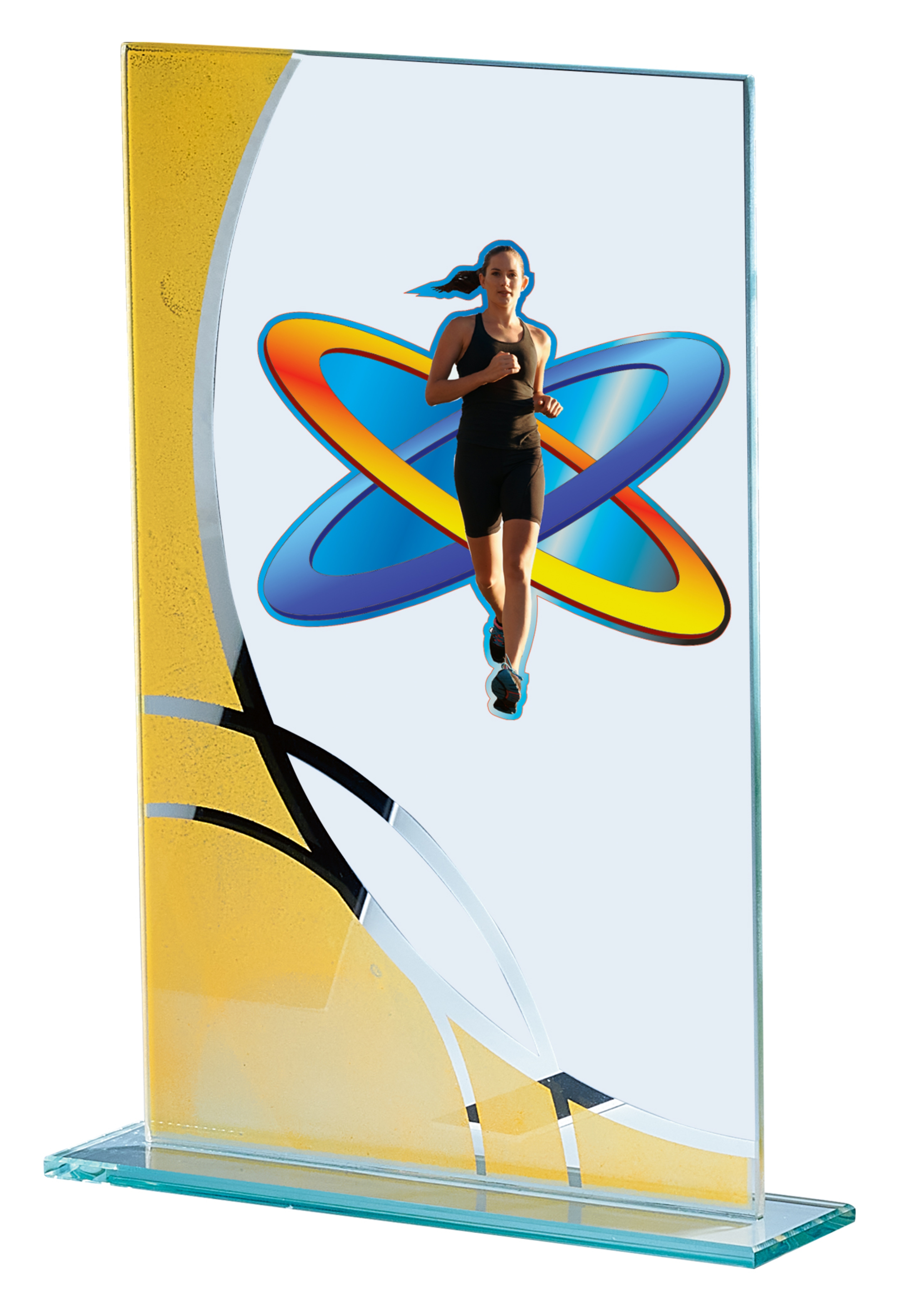 Glas Trophäe Lieferbar in G/S/B